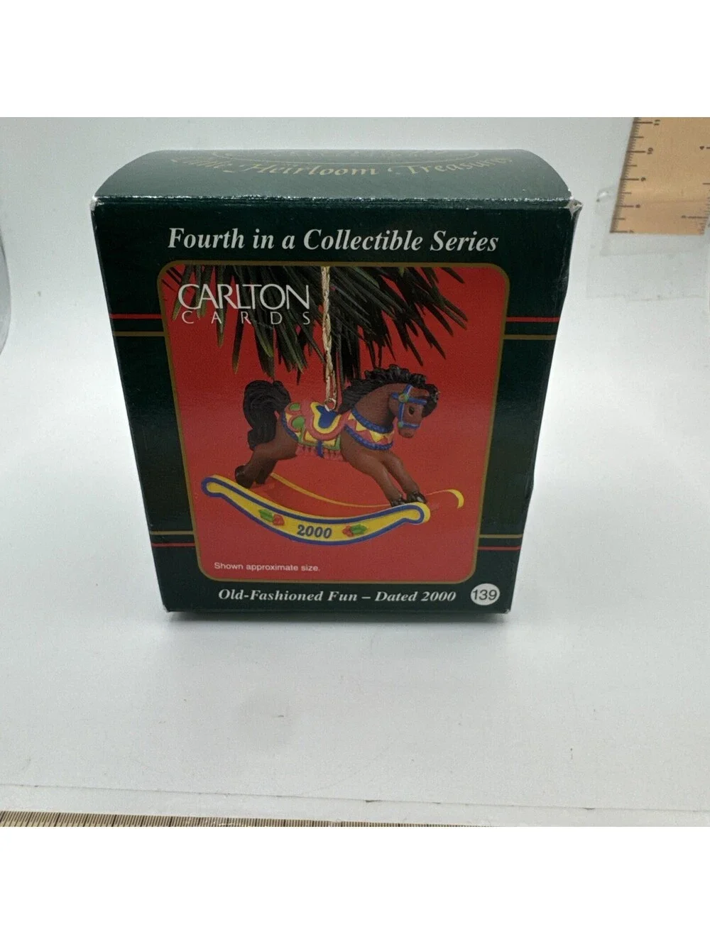 Carlton Cards Little Treasure Ornament 2000 OLD-FASHIONED FUN Horse Fourth NIB